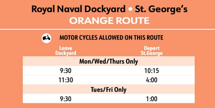 Bermuda Orange Route Ferry