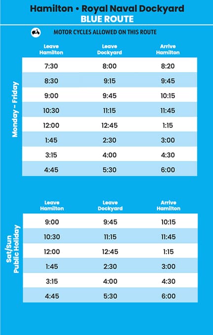 Bermuda Blue Route Ferry